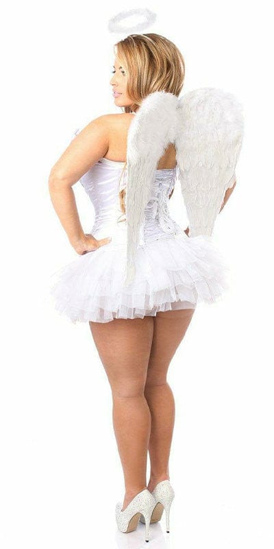 Sexy Deluxe 4 Piece Heavenly Angel Corset Halloween Costume Musotica.com