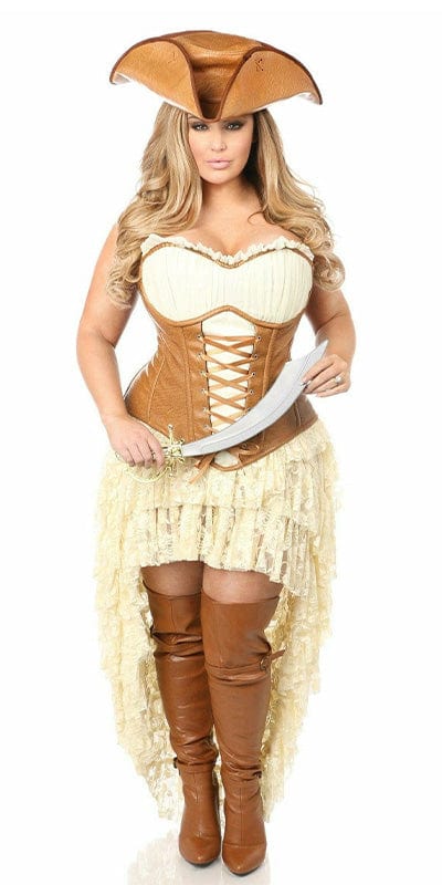 Sexy Deluxe 4 Piece Sexy Pirate Corset Halloween Costume Musotica.com