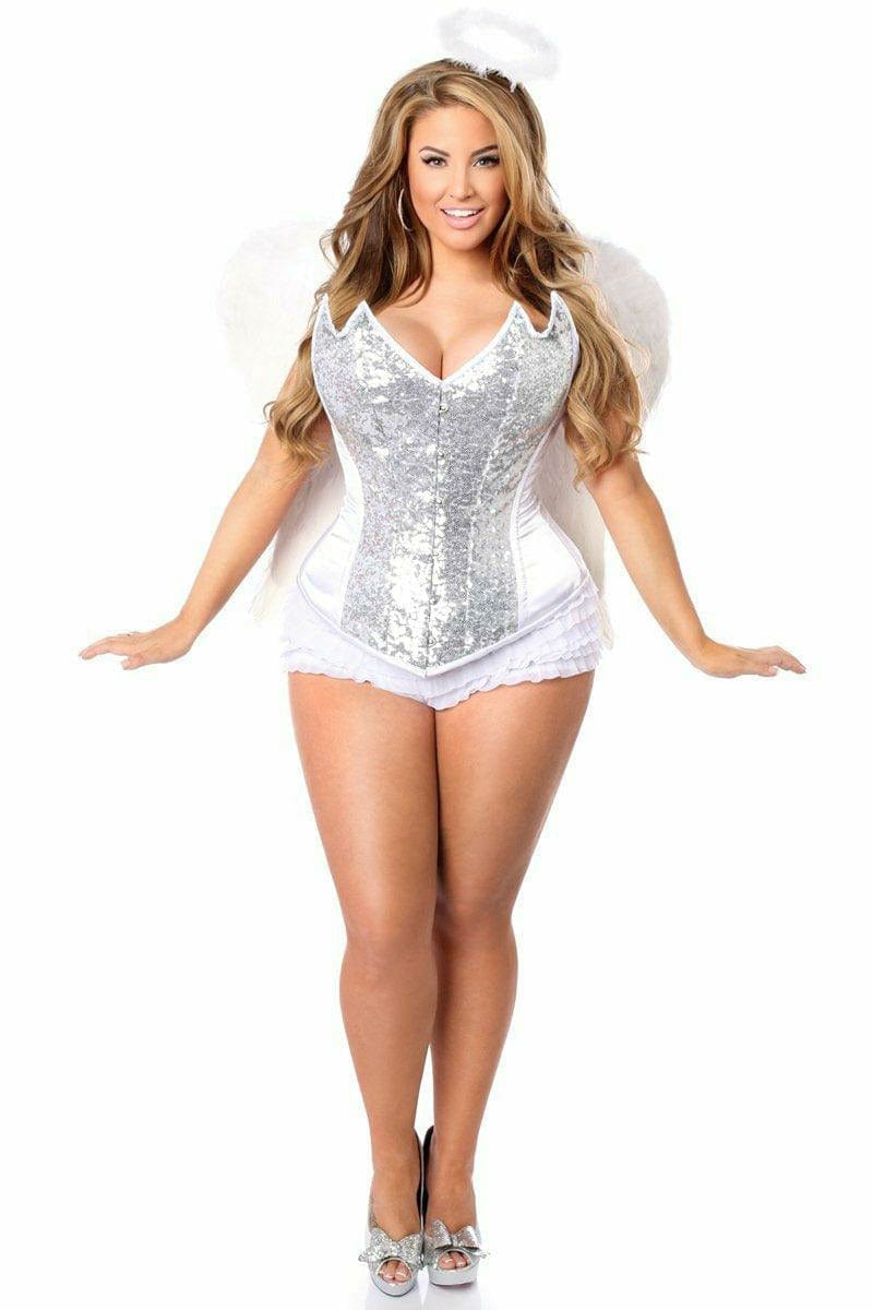 Sexy Deluxe 4 Piece Sweet Angel Corset Halloween Costume Musotica.com