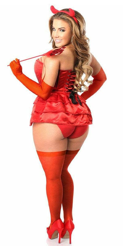 Sexy Deluxe 5 Piece Devilicious Corset Halloween Costume Musotica.com