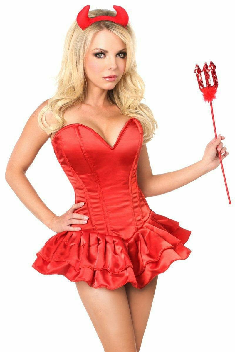 Sexy Deluxe Delicious Devil Corset Dress Halloween Costume Musotica.com