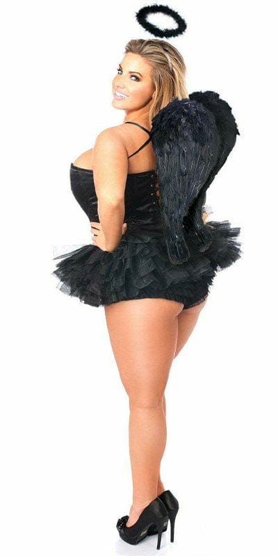 Sexy Deluxe Flirty Dark Angel Corset Halloween Costume Musotica.com