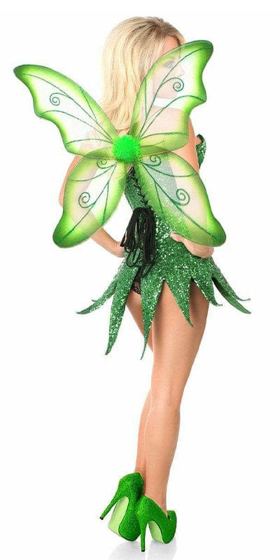 Sexy Deluxe Green Sequin Fairy Corset Dress Halloween Costume Musotica.com