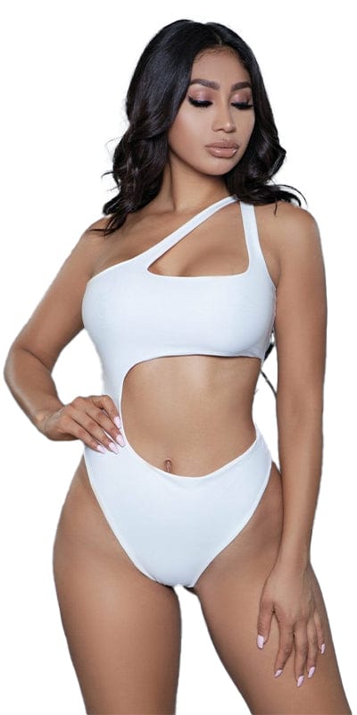 Sexy Freya Asymmetrical Cut Out One Shoulder Swimsuit Musotica.com