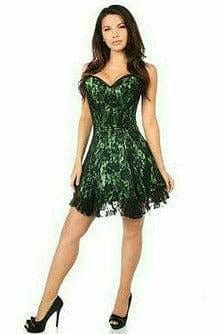 Sexy Green Lace Corset Dress Musotica.com