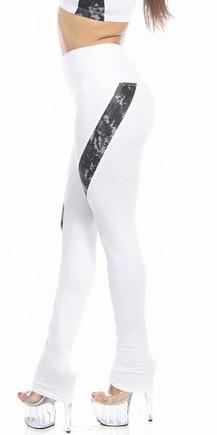 Sexy Hi Lo Waist Blue Digital Camo Military Work Out Pants - White/Blue Musotica.com