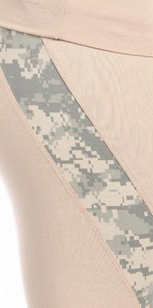 Sexy Hi Lo Waist Universal Camo Pattern Military Work Out Pants - Tan/Green Musotica.com