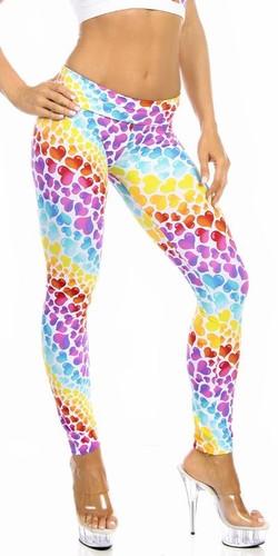 Sexy High Waist Cuff Roll Down Stretch Work Out Athletic Leggings - Hearts Musotica.com