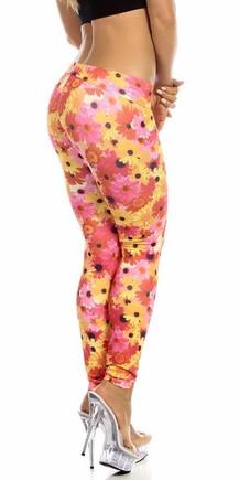 Sexy High Waist Cuff Roll Down Stretch Work Out Athletic Leggings - Sunflower Musotica.com