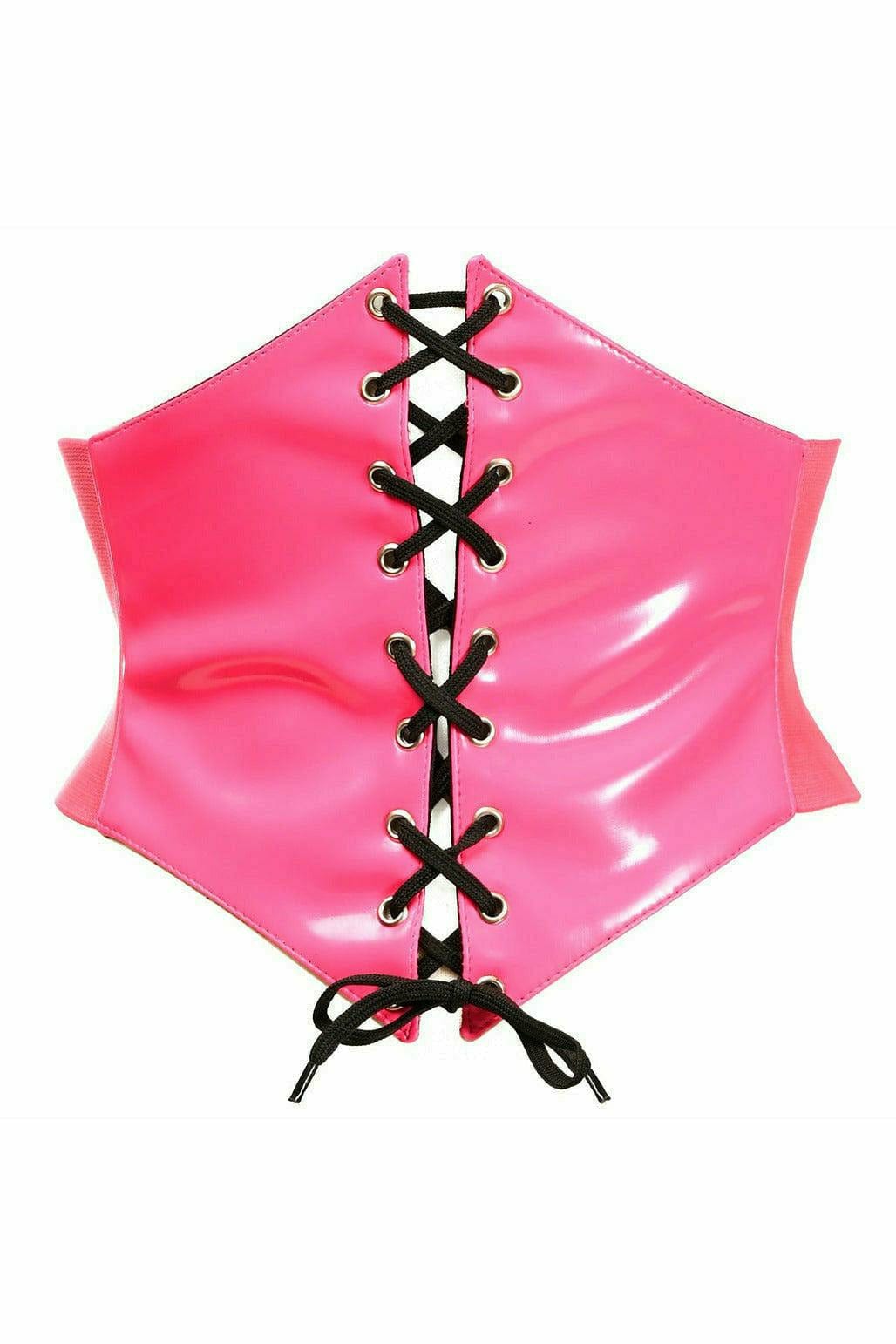 Sexy Hot Pink Patent Corset Belt Cincher Musotica.com