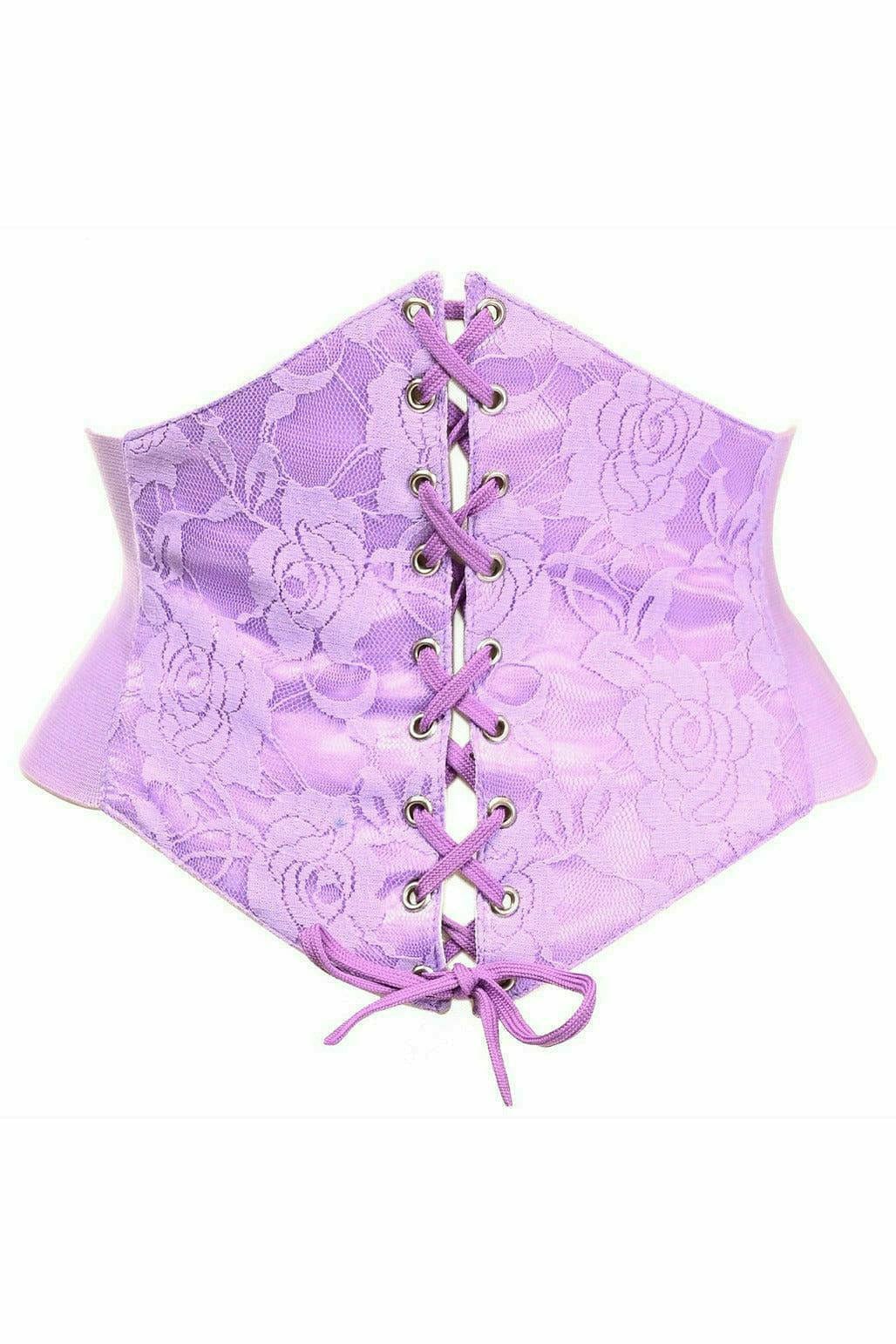 Sexy Light Purple Lace Corset Belt Cincher Musotica.com