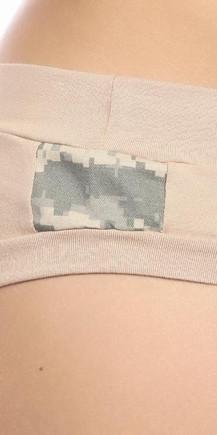 Sexy Night Vision Military Green Scrunch Back Athletic Mini Shorts - Tan/Green Musotica.com
