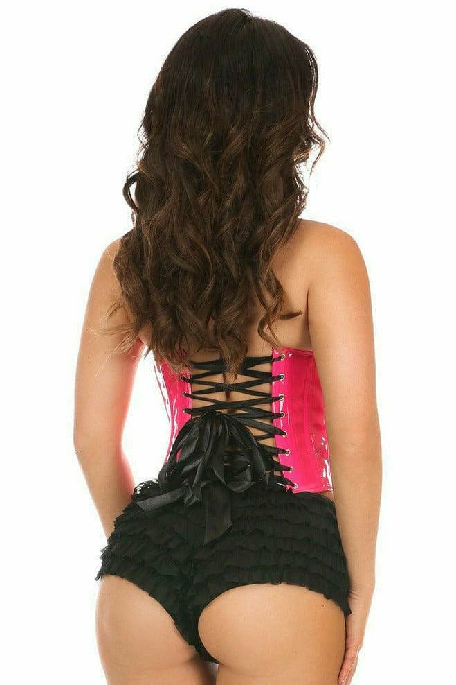 Sexy Pink Vinyl PVC Underwire Bustier Musotica.com