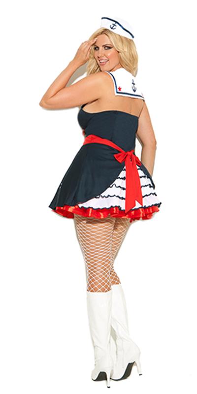 Sexy Plus Size Ahoy Sailor Dress Costume