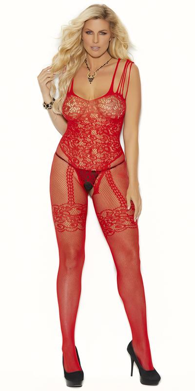 Sexy Plus Size Dupe Fishnet and Lace Bodystocking Musotica.com