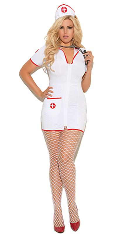 Sexy Plus Size Head Nurse Mini Dress Costume Musotica.com