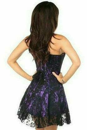 Sexy Purple Lace Corset Dress Musotica.com