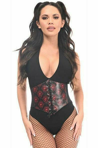Sexy Red Gothic Lace-Up Corset Belt Cincher Musotica.com