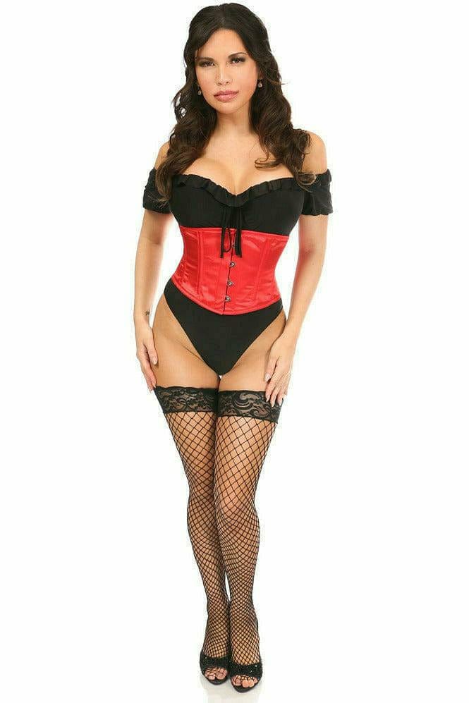 Sexy Red Satin Mini Cincher Musotica.com