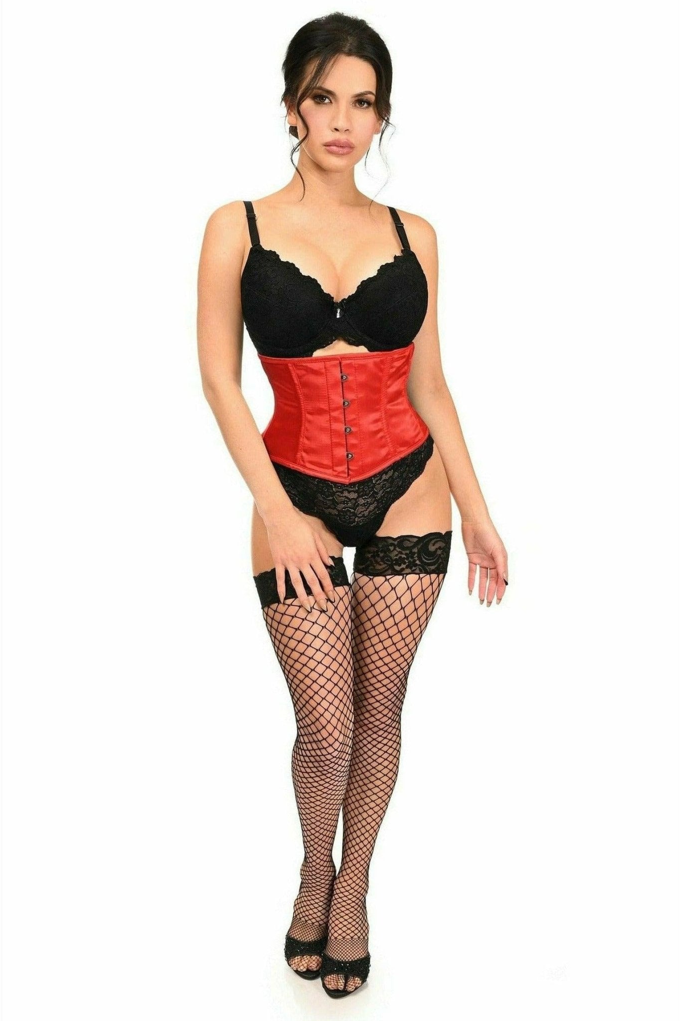 Sexy Red Satin Mini Cincher Musotica.com