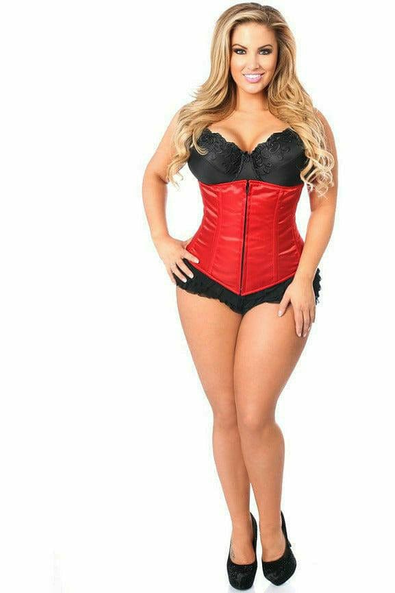 Sexy Red Underbust Zipper Corset Musotica.com