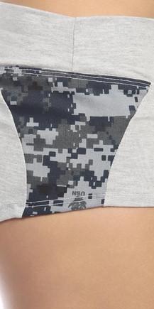 Sexy Unbroken Honor Military Navy Scrunch Back Work Out Shorts - Navy Blue/Blue Musotica.com