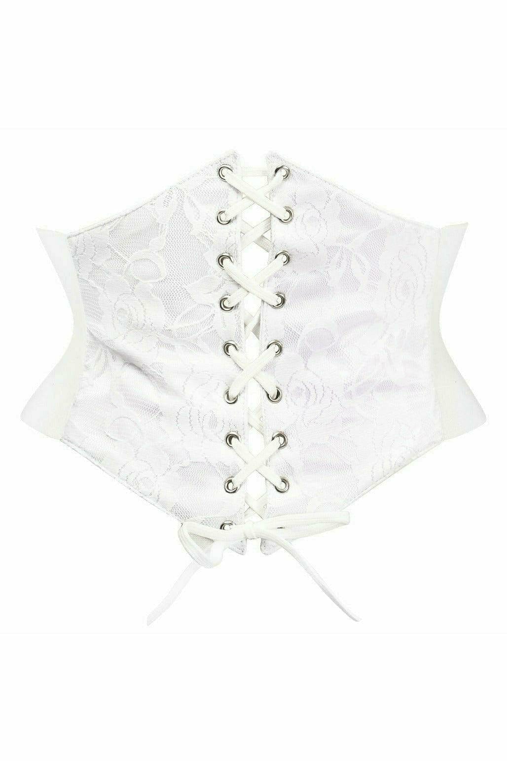 Sexy White Lace Corset Belt Cincher Musotica.com