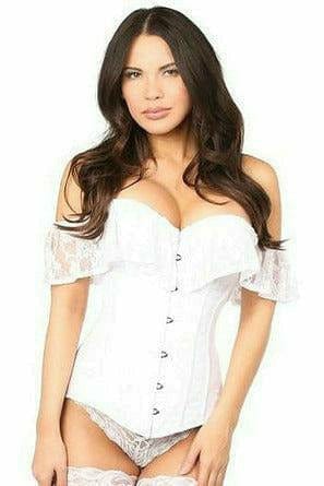 Sexy White Lace Off-The-Shoulder Corset Musotica.com