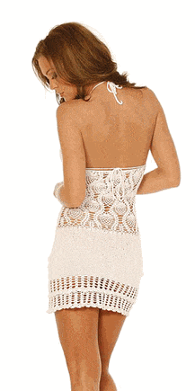 Shauna Sand Beach Crochet Mini Dress Musotica.com