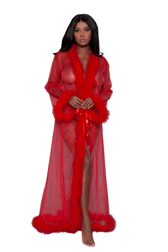 Sheer marabou jumpsuit sale