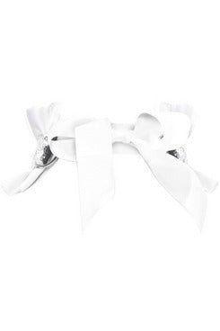 White Satin & Sequin Costume Choker Musotica.com