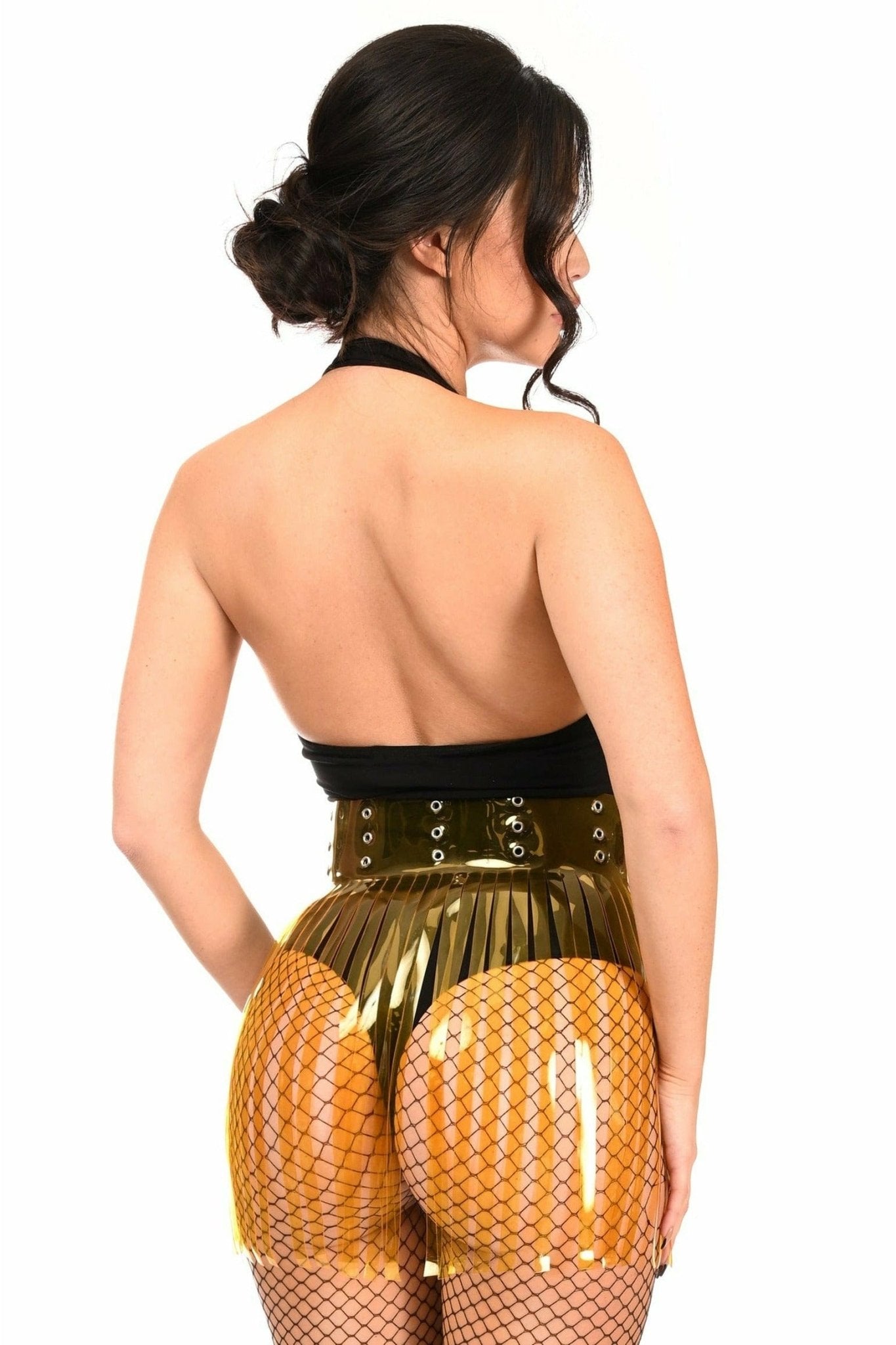 Yellow Clear Fringe Skirt Musotica.com